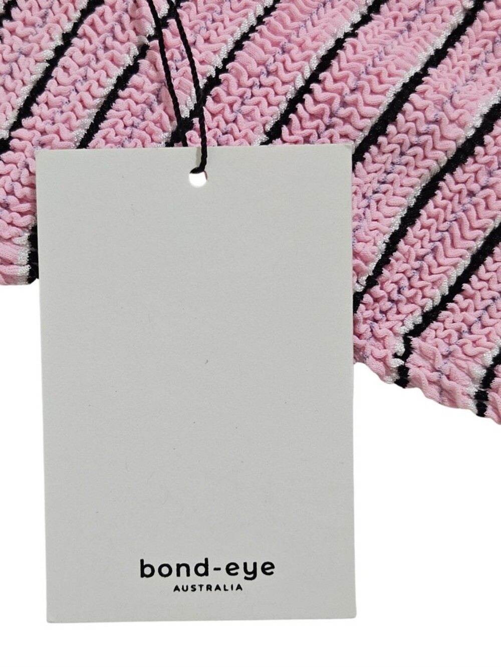 BOND-EYE Swimsuit Maxam One Piece Pastel Pink Stripe ONE SIZE NWT - Picture 6 of 7
